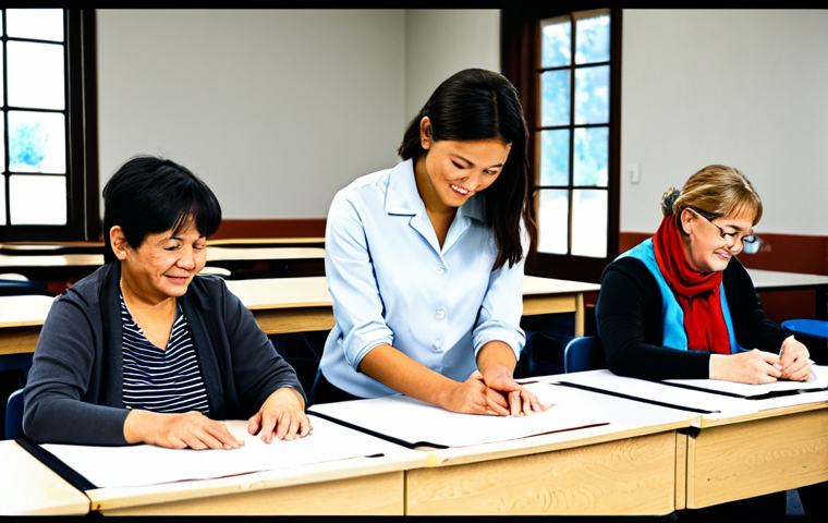 문해교육사 자격증 온라인 강의 - Digital Learning Environment**

"An adult educator facilitating a virtual learning session, fully cl...