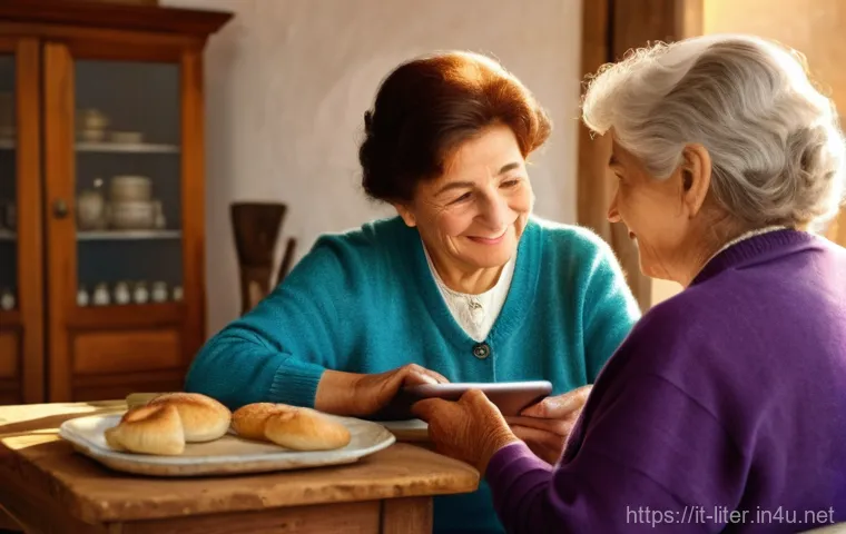 문해교육사와 학습 기술 적용 사례 - **Prompt:** A warm and inviting scene depicting an Italian adult educator, a compassionate woman in ...