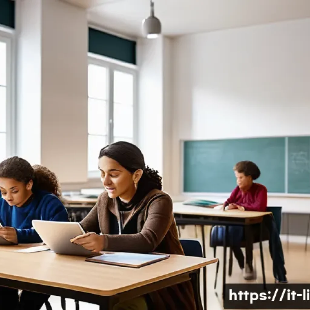 문해교육사와 직업 만족도 유지 사례 - A diverse adult education classroom in a modern Italian community center, featuring a warm and inclu...